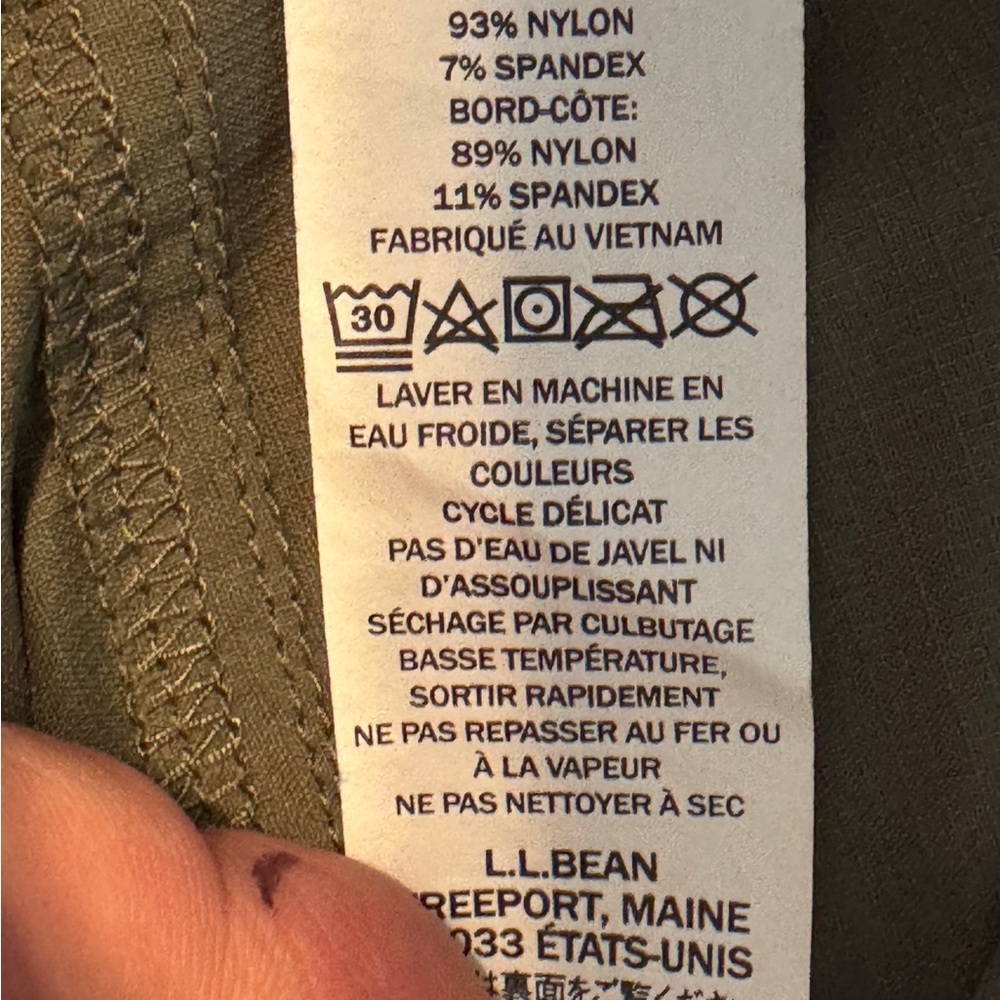 L.L. Bean Khaki Green Shorts-Womens Size Large - Picture 6 of 6